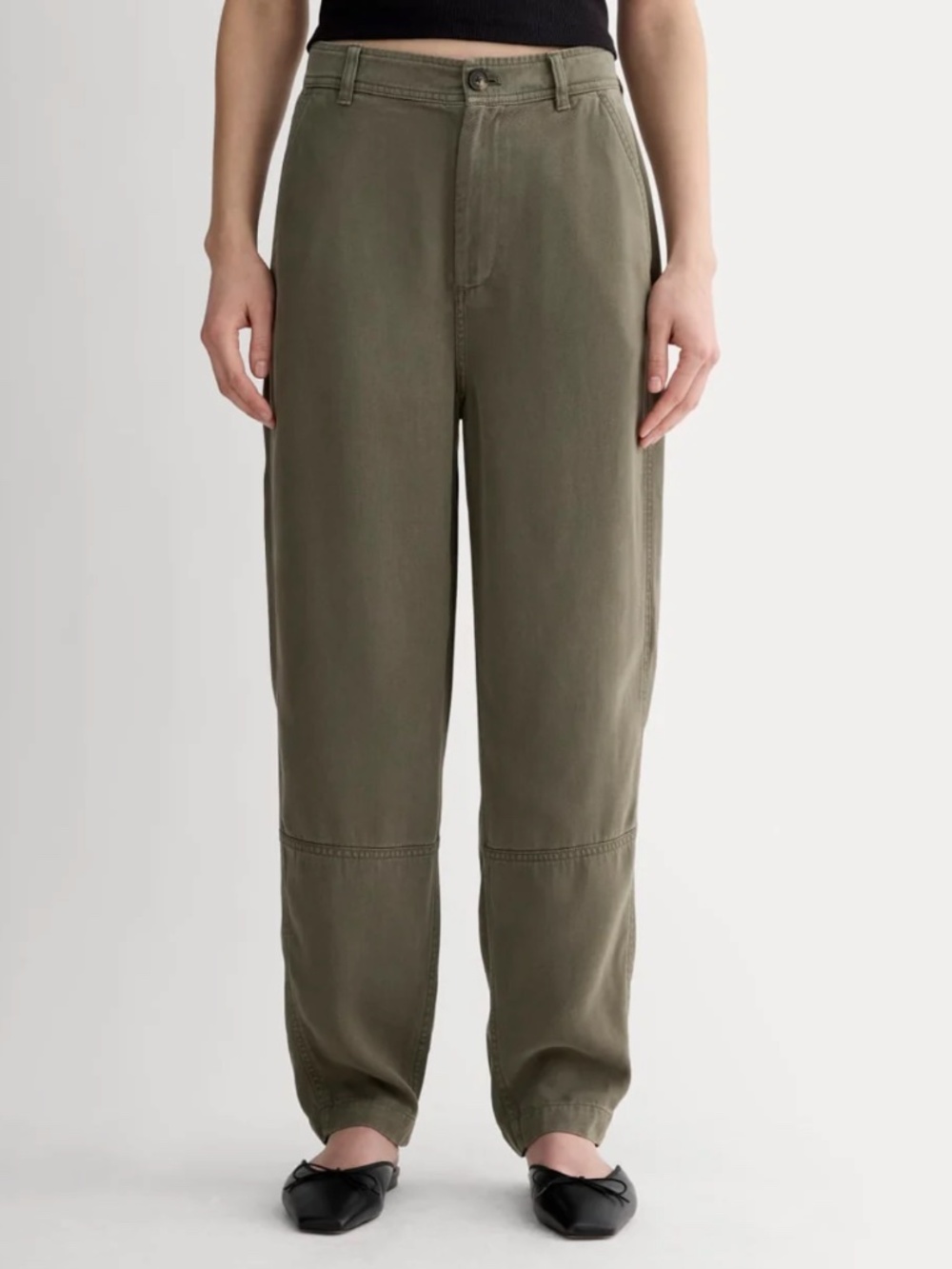 Everlane Chino Pant in Buttersoft Women's Size 8 Olive Green NWT (U)